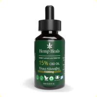 Έλαια κάνναβης hemp heals 15% cbd 10ml